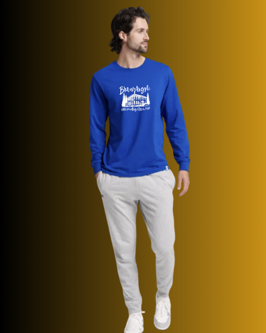 Brant-Argyle Russell Athletic Cotton Performance Long Sleeve T-Shirt