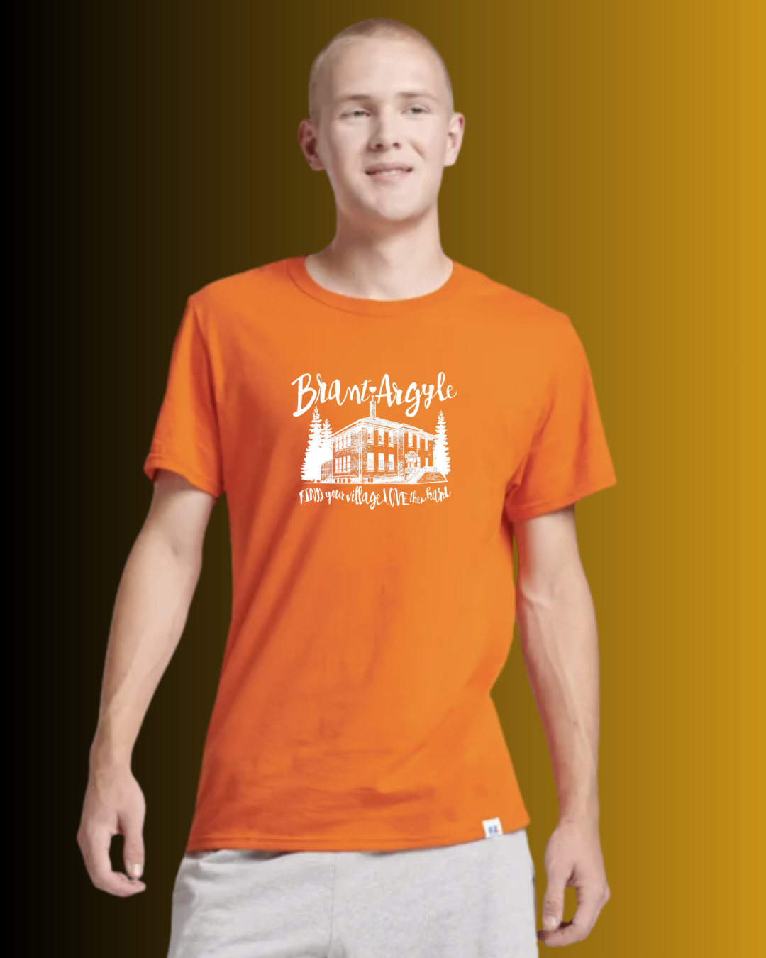 Brant-Argyle Russell Athletic Cotton Performance T-Shirt