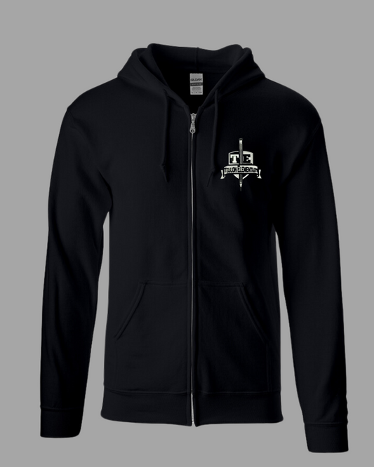Teulon Elementary Zip Up Hooded Sweatshirt Pencil Logo
