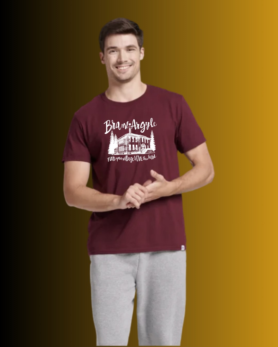 Brant-Argyle Russell Athletic Cotton Performance T-Shirt