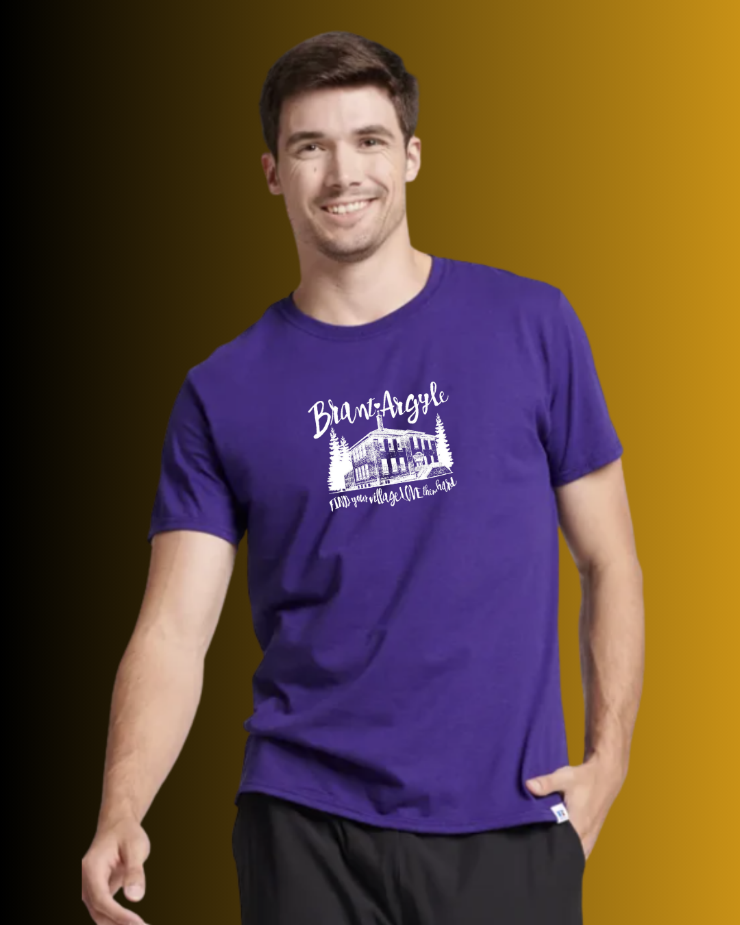 Brant-Argyle Russell Athletic Cotton Performance T-Shirt