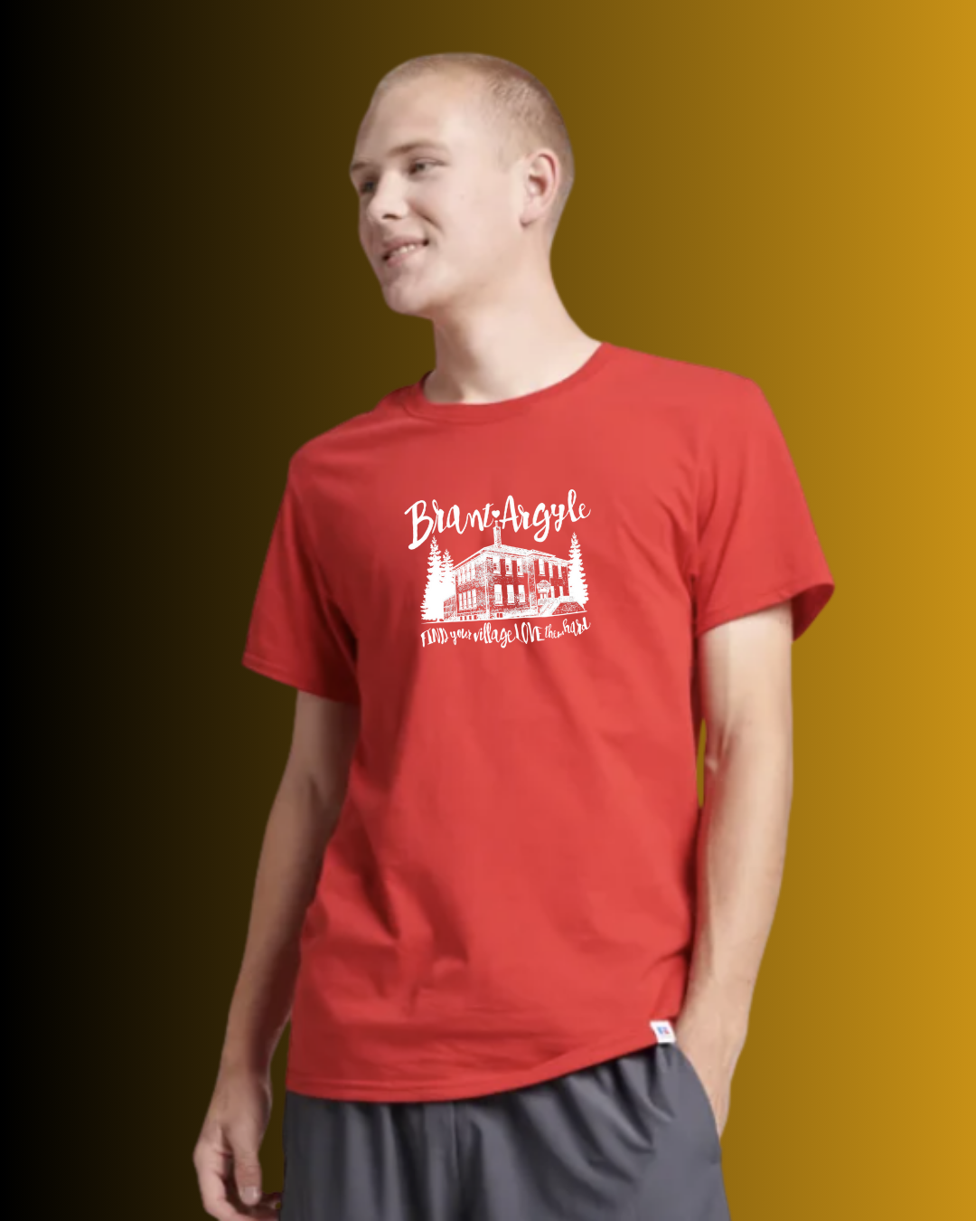 Brant-Argyle Russell Athletic Cotton Performance T-Shirt