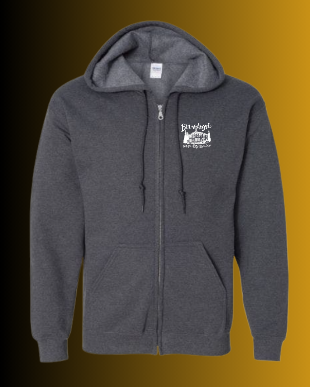 Brant-Argyle Gildan Heavy Blend Zip Up Sweatshirt